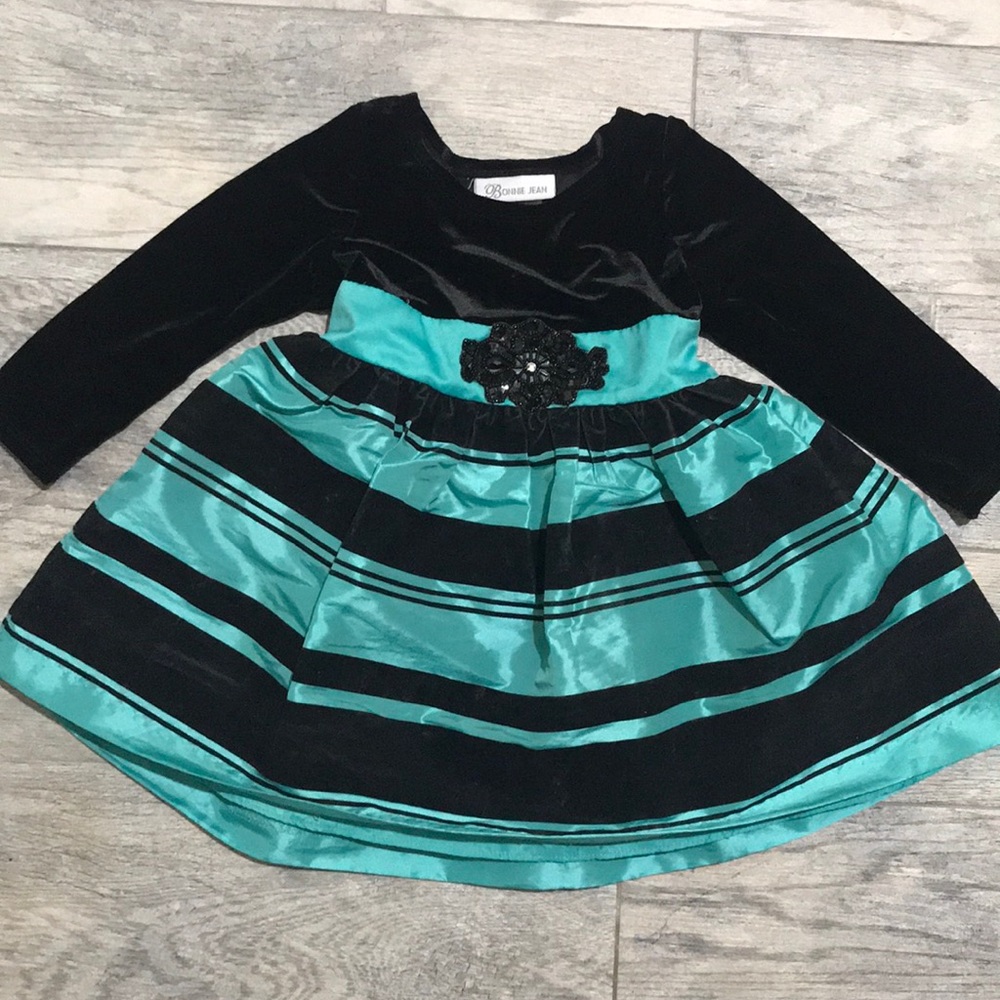 Black and light blue Dress
